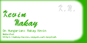 kevin makay business card